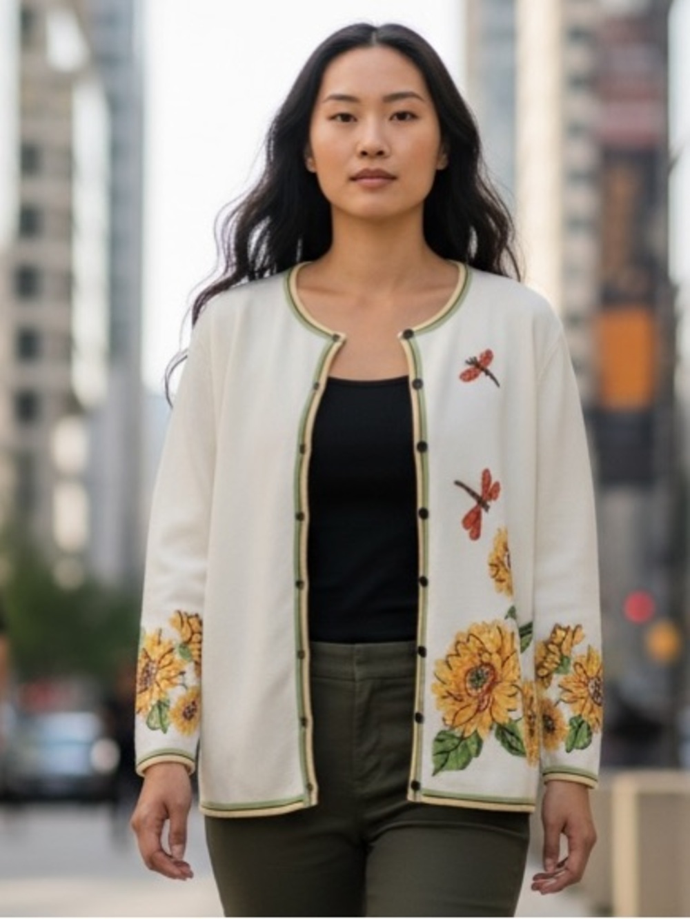 NWT Alfred Dunner Petal Pusher Spring Sweater Size Medium​​​